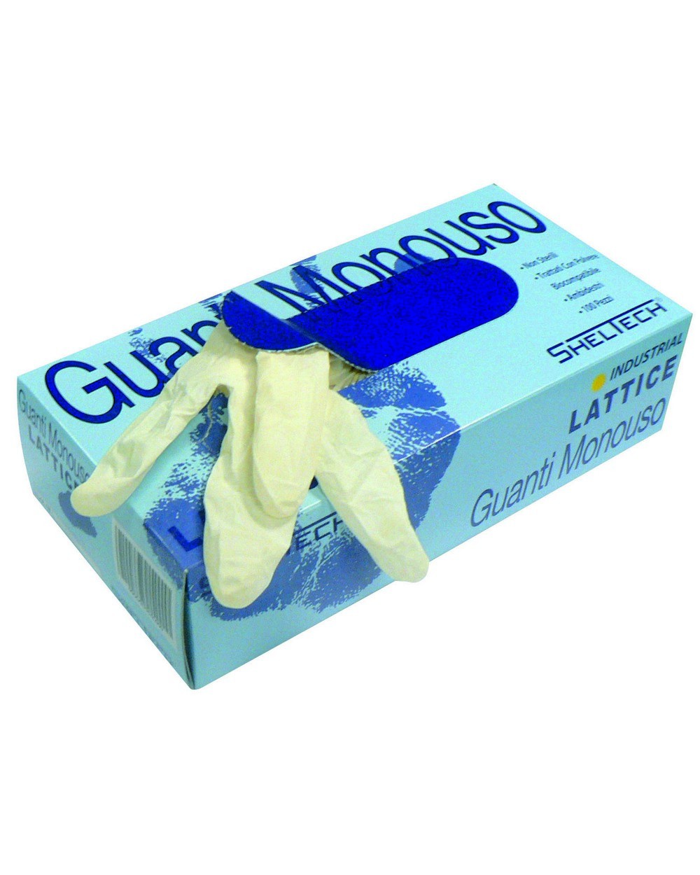 Guanto lattice monouso